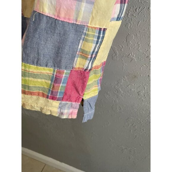 ENGLISH SPORT SHOP CASUAL MENS Handwoven PATCH BUTTON DOWN SHORT SLEEVE Size L - Picture 8 of 8